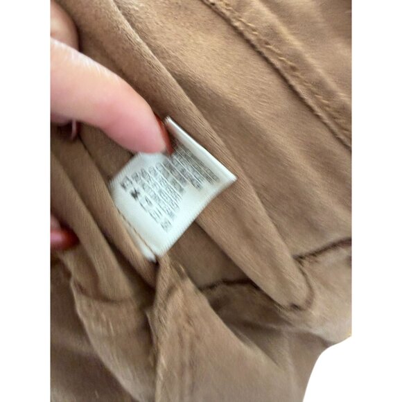 MAX STUDIO Faux Suede Swing Open Ruffle Jacket Size Medium - Picture 6 of 8